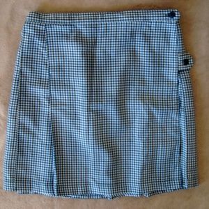 nwot LANDS' END Plaid Pleated Wrap Uniform Skirt